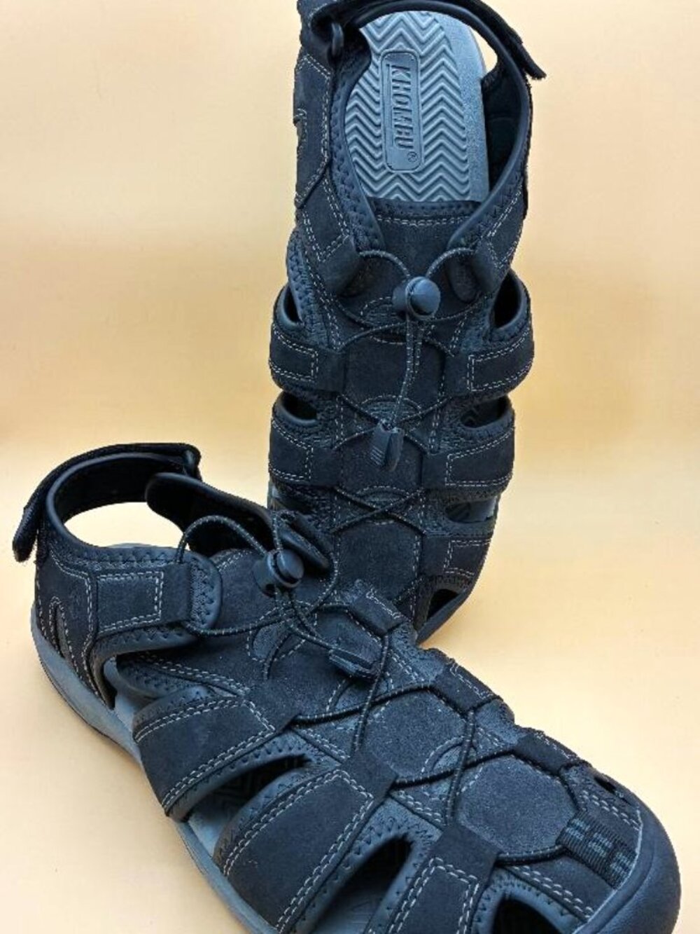 Khombu Men's Travis Black Adjustable Active Hiking Summer Water Sandals Sz - Picture 7 of 7